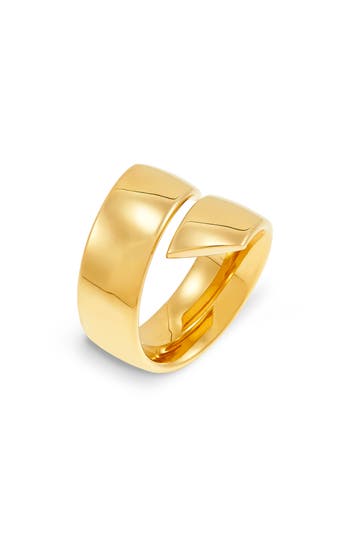 Frankie & Zoe Open Bypass Ring In Gold