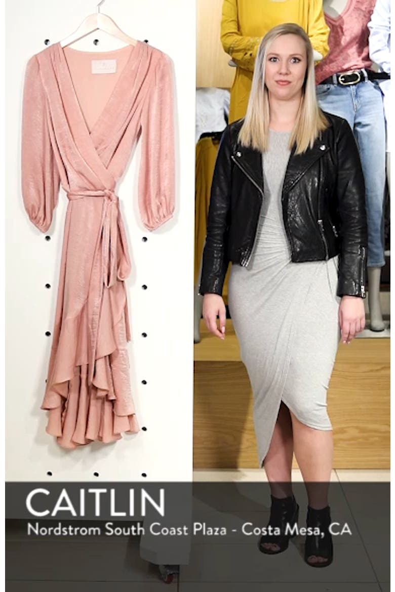 Jennifer Shimmer Satin Wrap Dress video