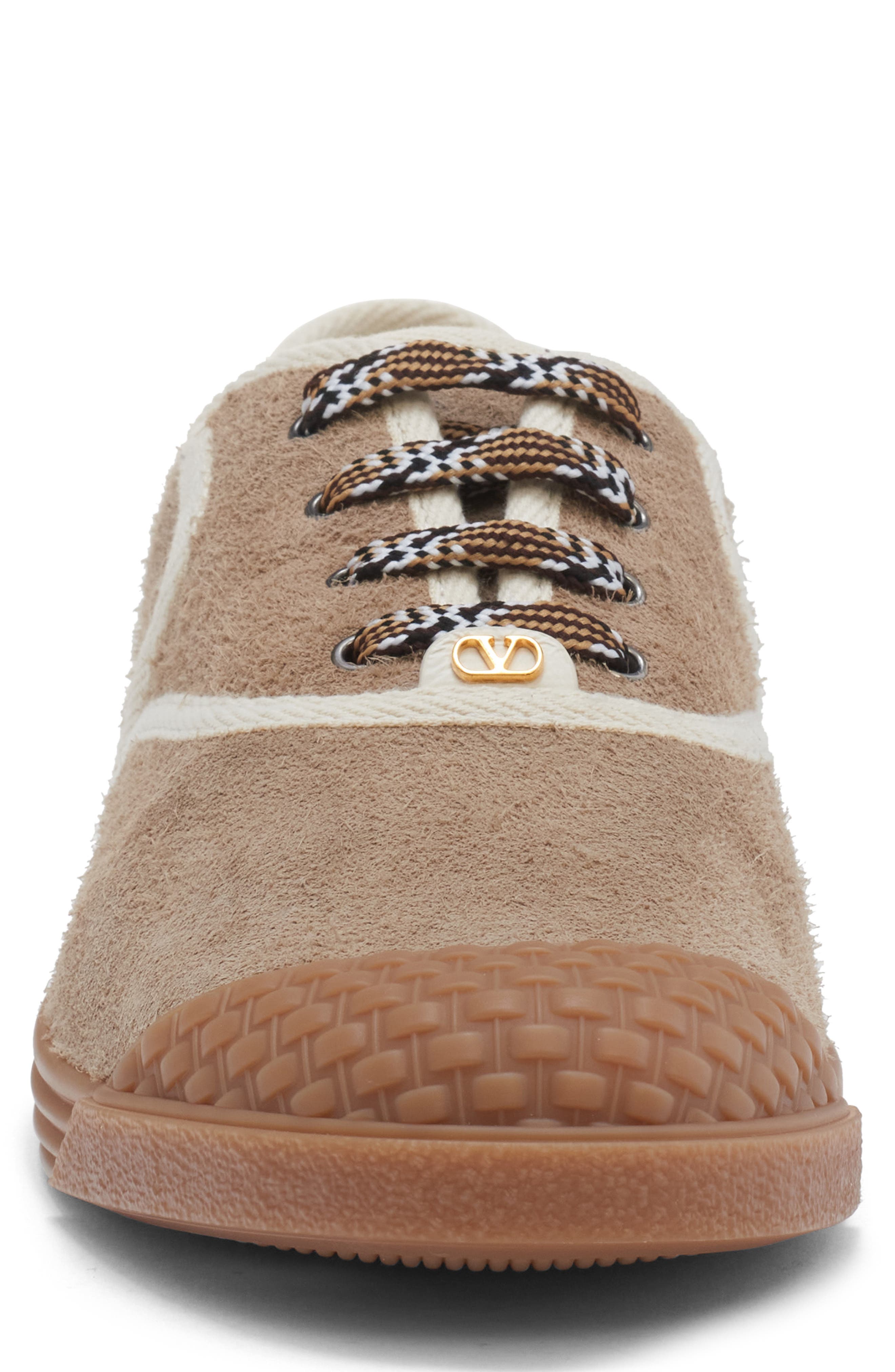 Valentino Garavani VLOGO Sneaker, Alternate, color, Camel/ Ivory