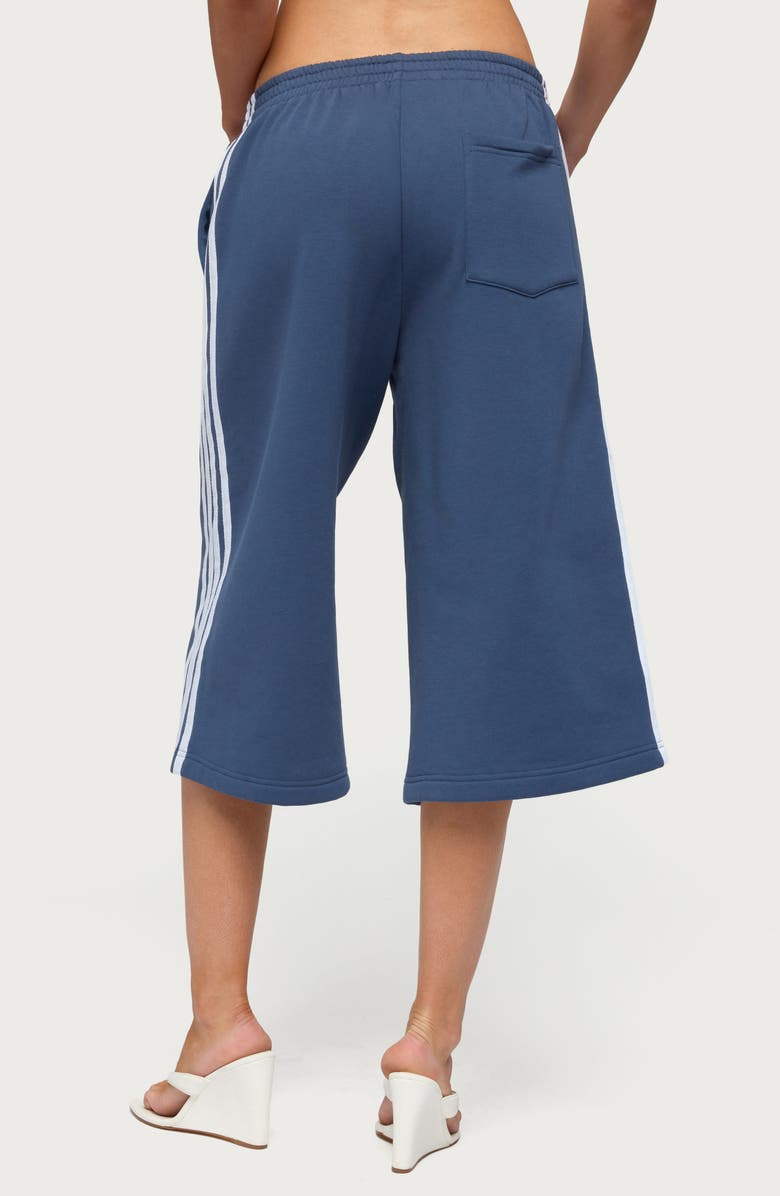 EDIKTED Uma Side Stripe Bermuda Shorts, Alternate, color, Dark-Blue