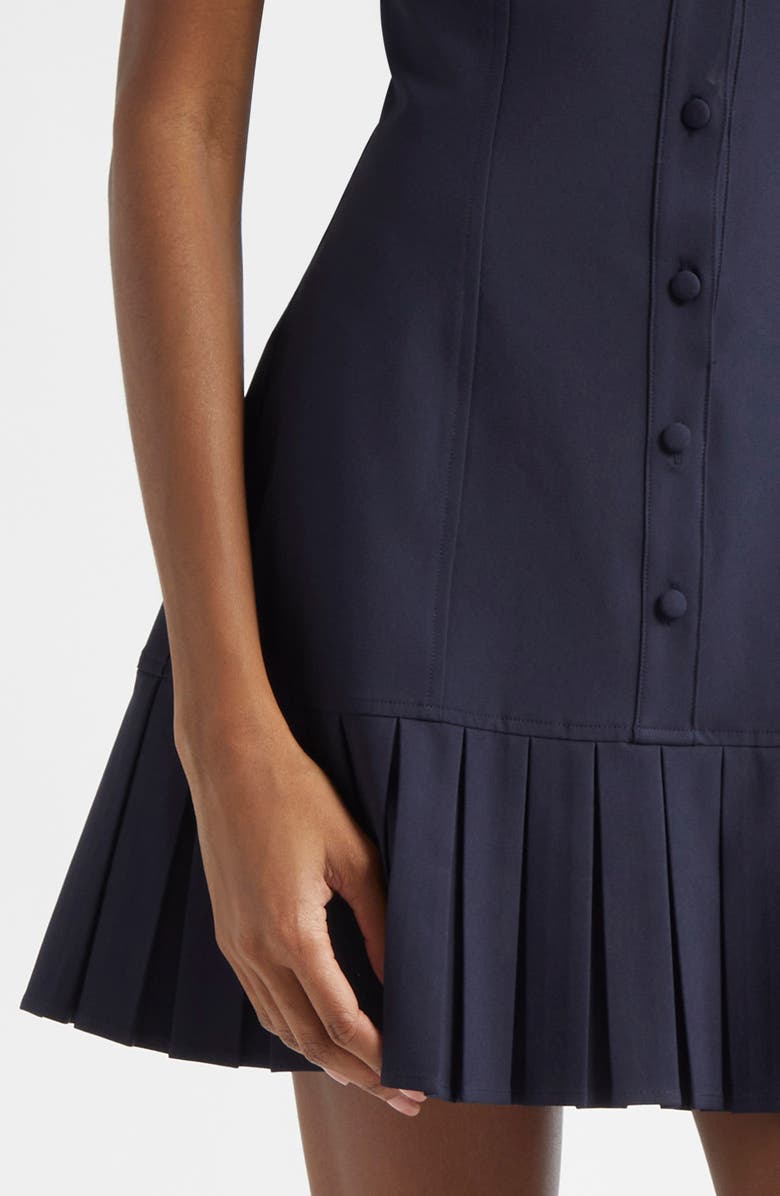 Cinq à Sept Lucilla Sleeveless Pleated Shirtdress, Alternate, color, Navy