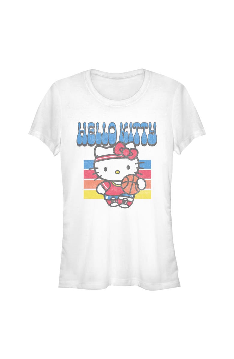 Hello Kitty Junior's Hello Kitty Retro and Sports Hello Kitty  Graphic T-Shirt, Main, color, White