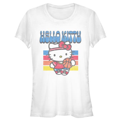 Junior's Hello Kitty Retro and Sports Hello Kitty  Graphic T-Shirt