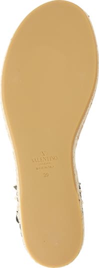 Valentino Garavani Rockstud Espadrille Platform Wedge Sandal Valentino Garavani Rockstud Espadrille Platform Wedge Sandal