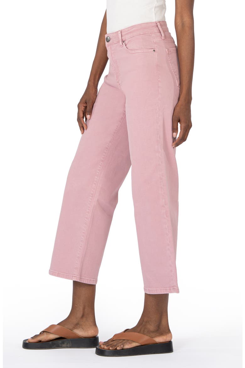 High Waist Ankle Wide Leg Jeans, Alternate, color, LILAC