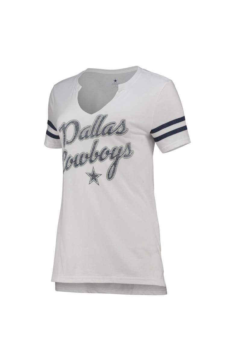 NFL Women's White Dallas Cowboys Glade V-Neck T-Shirt, Alternate, color, 