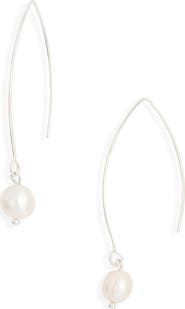 NORDSTROM RACK Imitation Pearl V-Hook Earrings