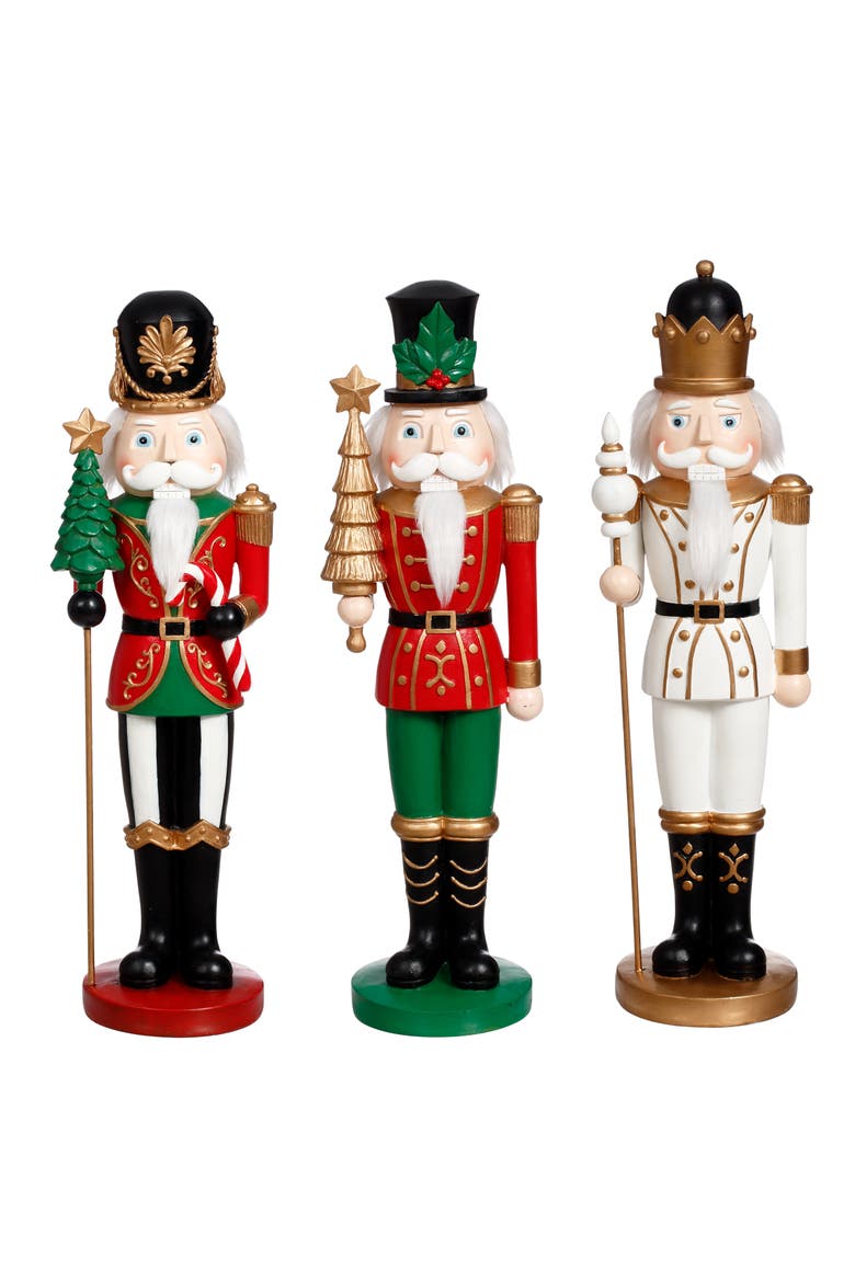 Festive Nutcracker, Set of 3, Main, color, Red