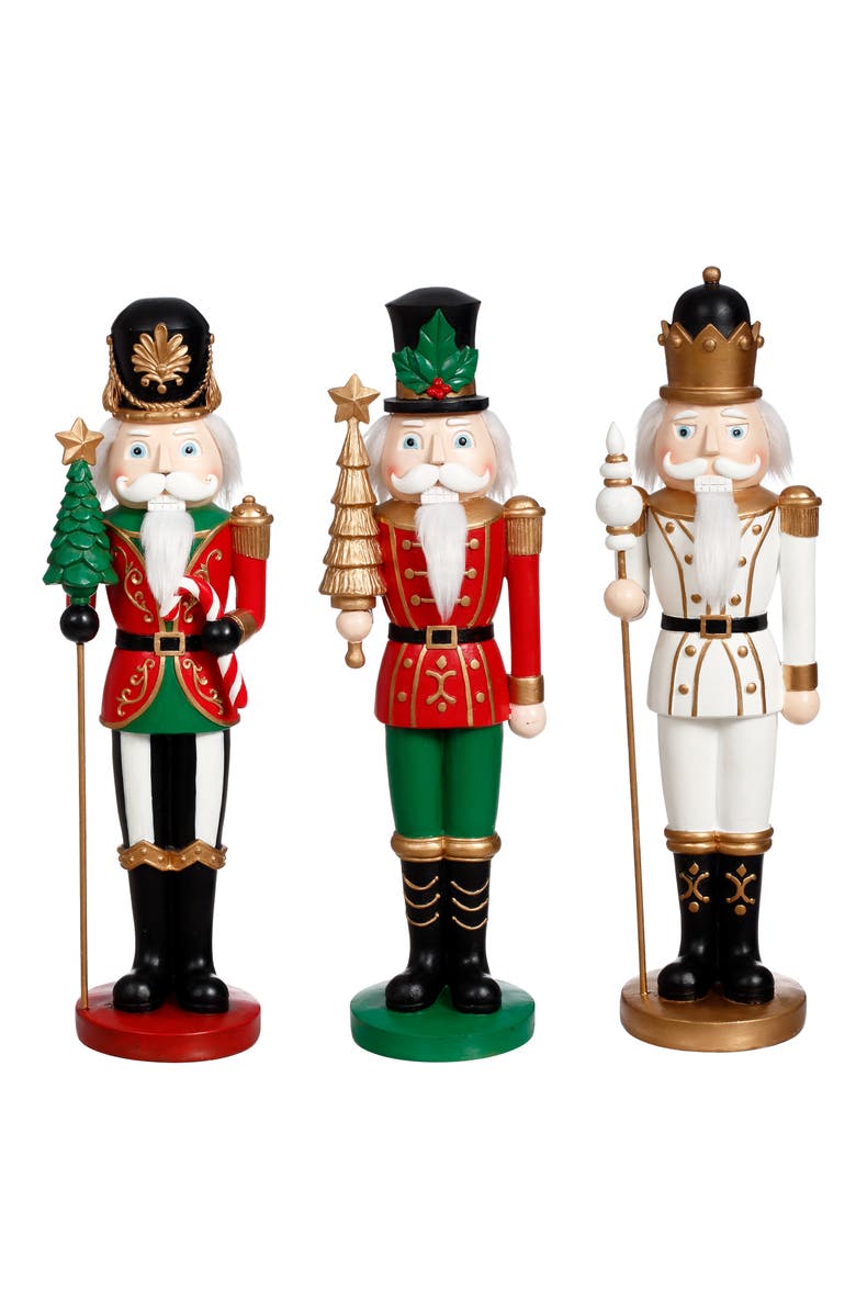 Mark Roberts Festive Nutcracker, Set of 3, Main, color, Red
