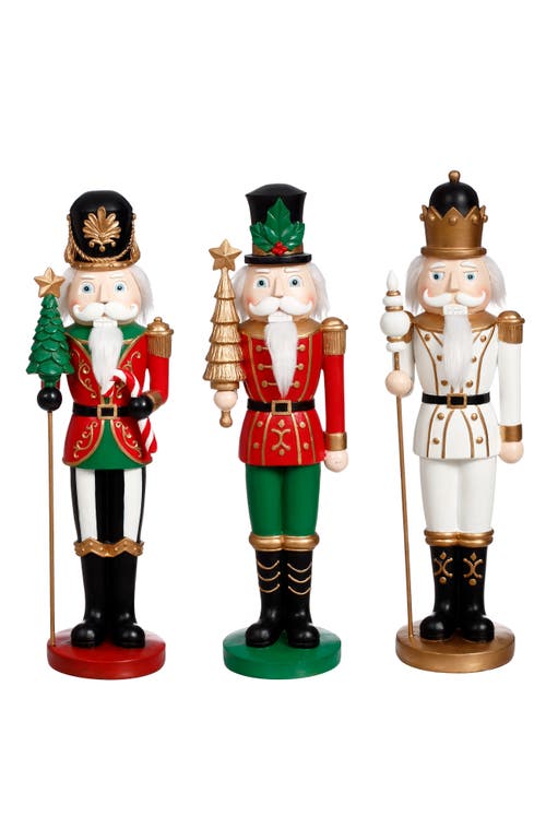 Mark Roberts Festive Nutcracker, Set Of 3 In Multi