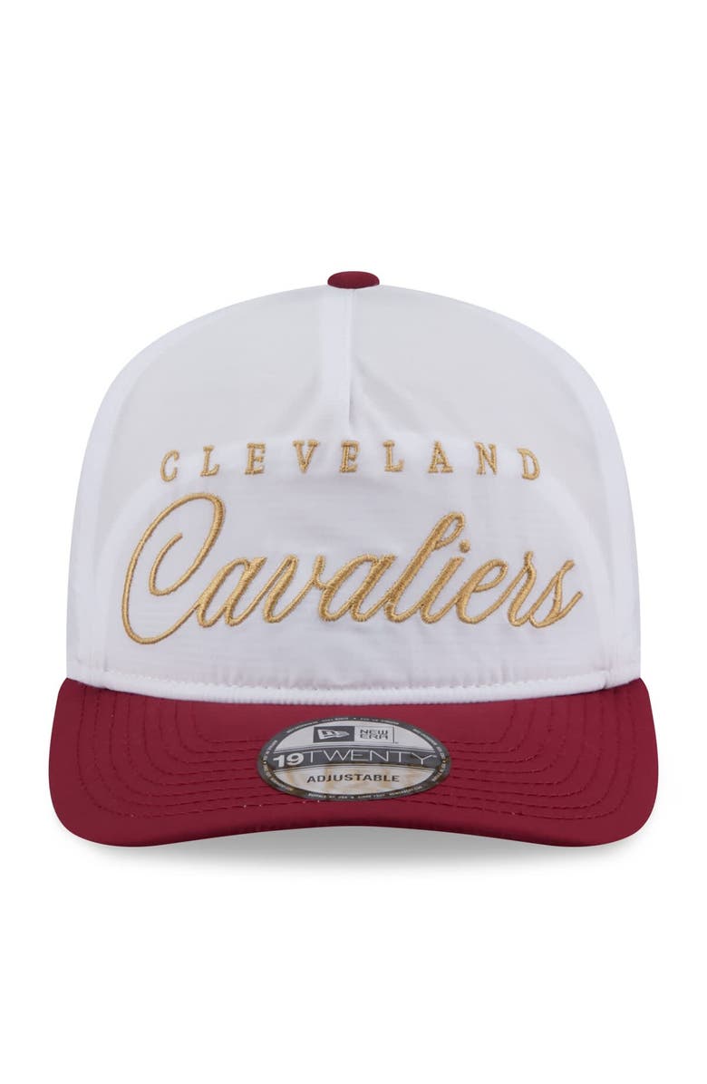 New Era Men's New Era White/Wine Cleveland Cavaliers 2025 NBA Draft On-Stage Nylon 19TWENTY Adjustable Hat, Alternate, color, White
