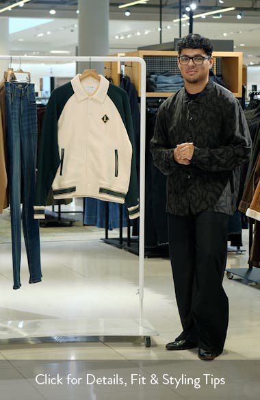 Lacoste Made In France Varsity Badge Jacket (Men) | Nordstrom