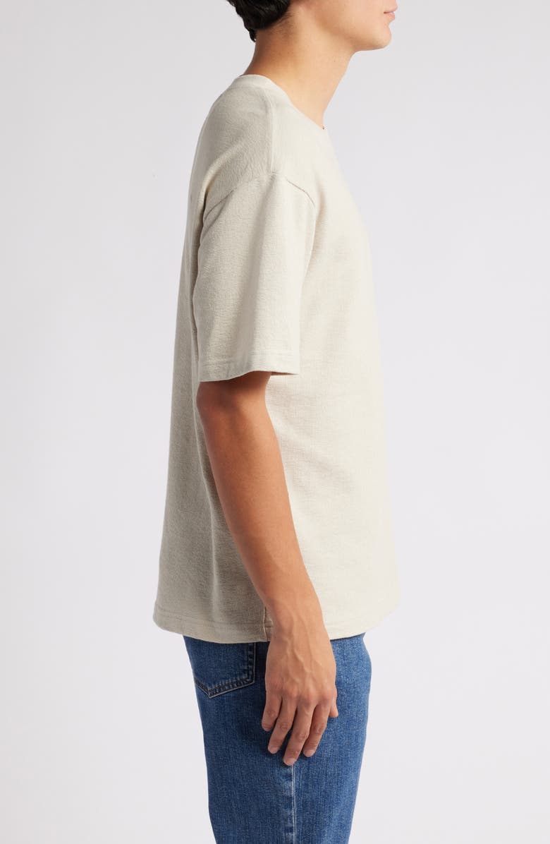 FRAME Boxy Textured T-Shirt, Alternate, color, Off White