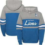 Mitchell & Ness Youth Mitchell & Ness  Blue Detroit Lions Throwback Head Coach Pullover Hoodie