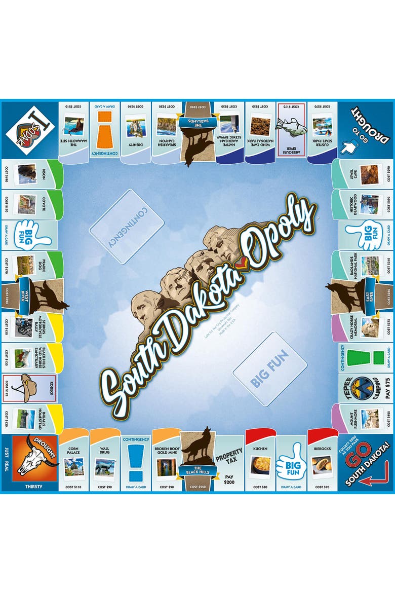 South Dakotaopoly Monopoly Board Game, Alternate, color, Multicolored