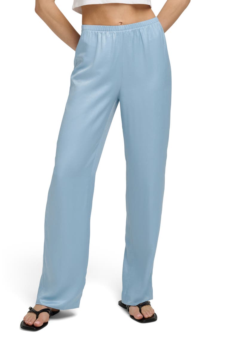 The Everything Satin Wide Leg Pants, Main, color, SEA BLUE
