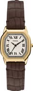 Fossil Harlow Croc Embossed Leather Strap Watch, 27mm