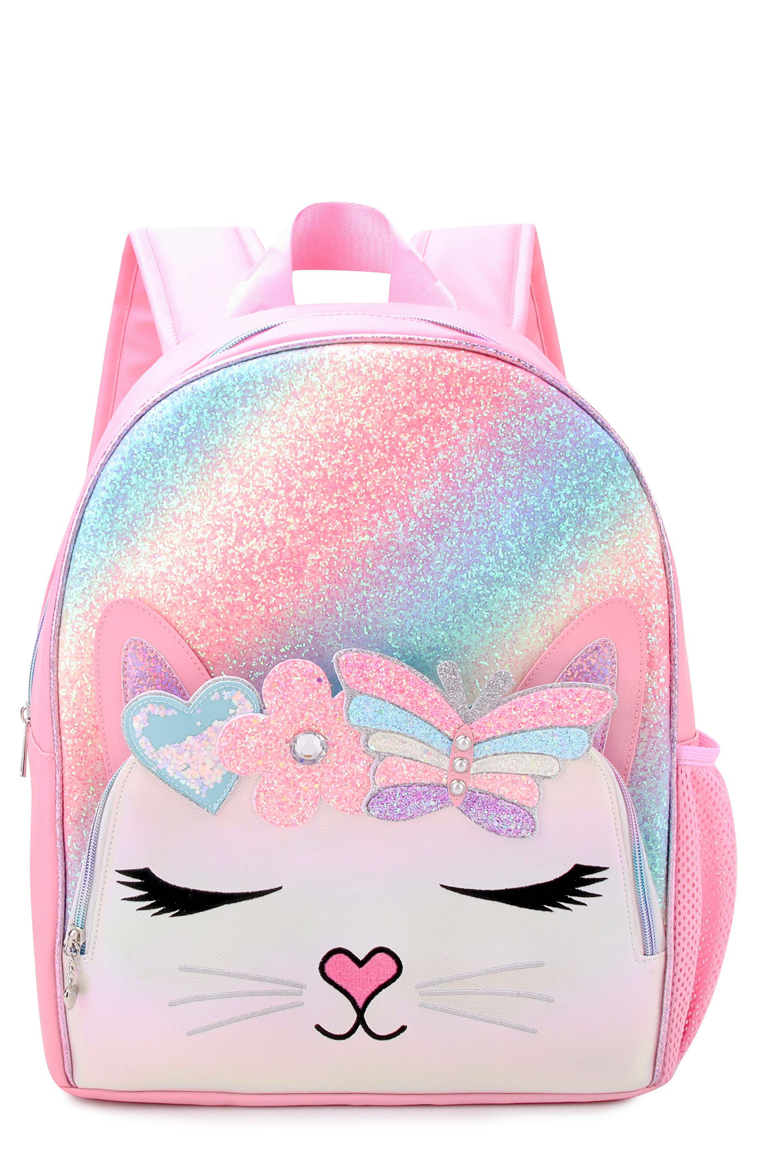 OMG Accessories Kids' Bella Butterfly Backpack, Main, color, Bubble Gum