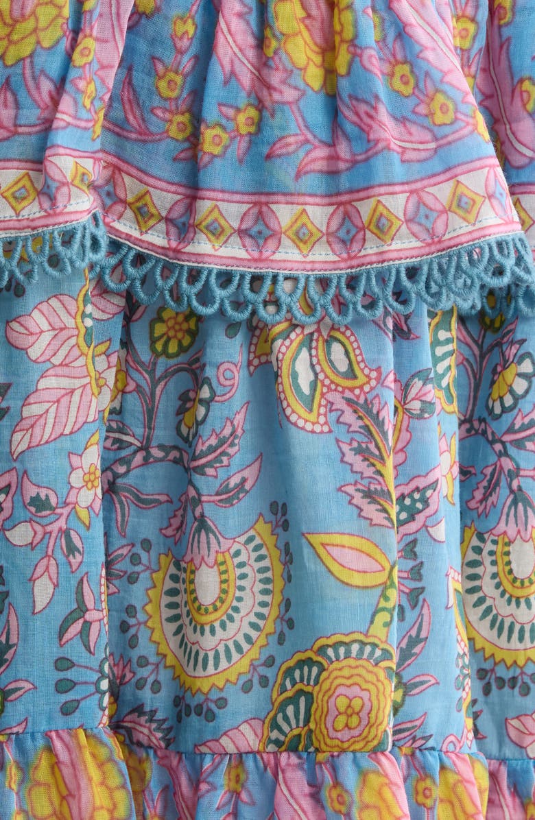 ALICIA BELL Rainey Ruffle Cotton & Silk Cover-Up Minidress, Alternate, color, 