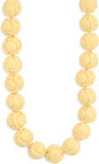 Kenneth Jay Lane Carved Resin Beaded Necklace