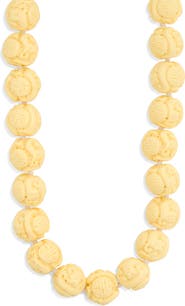 Kenneth Jay Lane Carved Resin Beaded Necklace