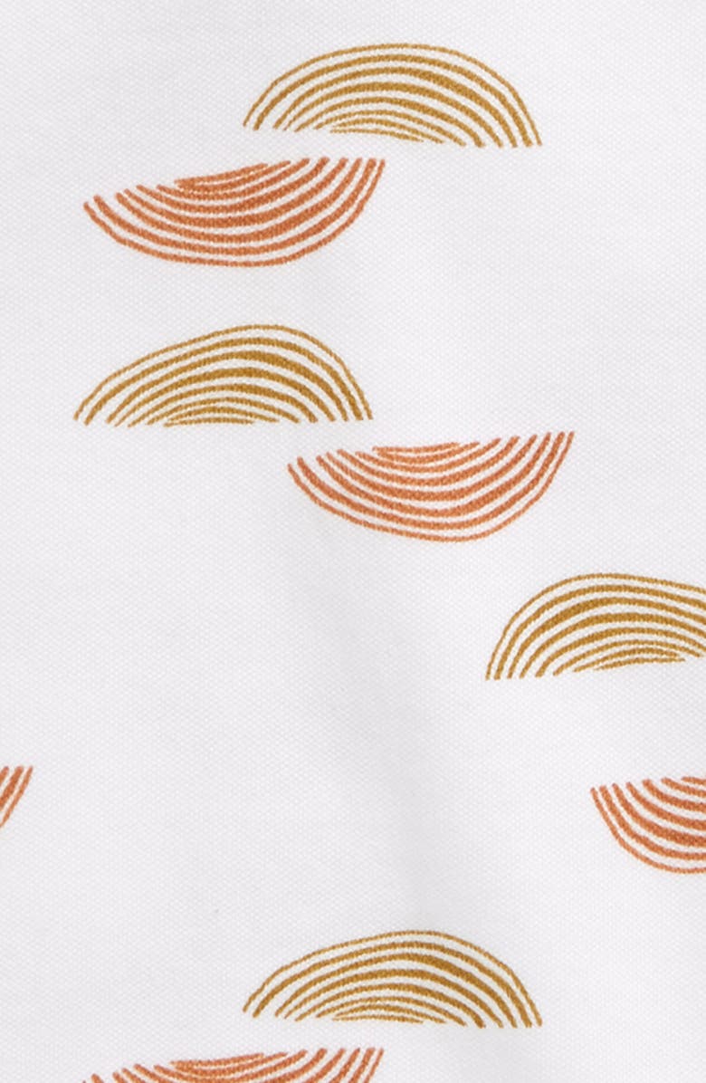 Oliver & Rain Kangaroo Sunset Organic Cotton Henley Bodysuit, Alternate, color, 