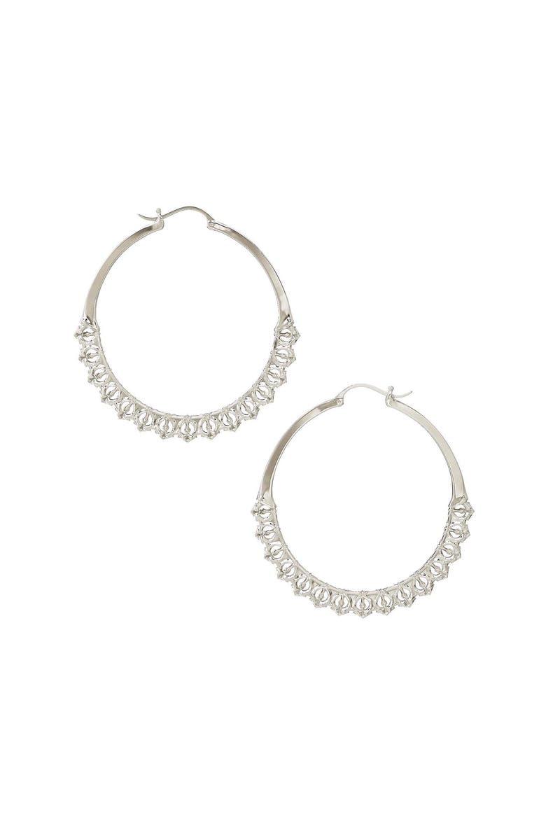 Calla Hoops, Alternate, color, Silver