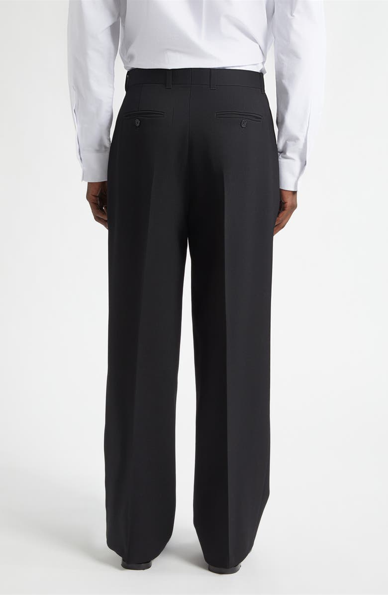 Givenchy Pleated Cotton Pants, Alternate, color, Black