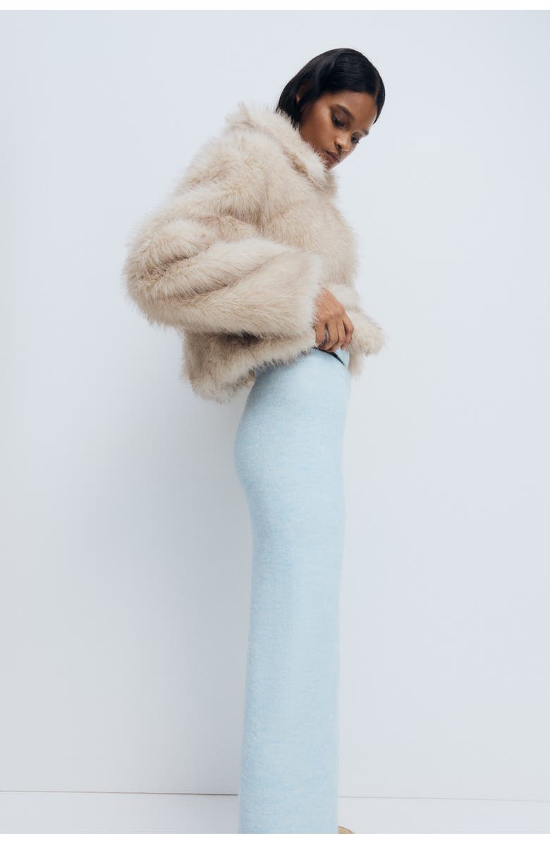 H&M Knitted Pull-on Trousers, Alternate, color, Light Blue Melange