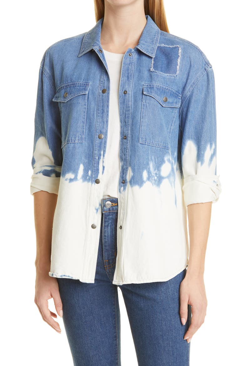 Turner Bleach Denim Button-Up Shirt, Main, color, BLEACHED DENIM