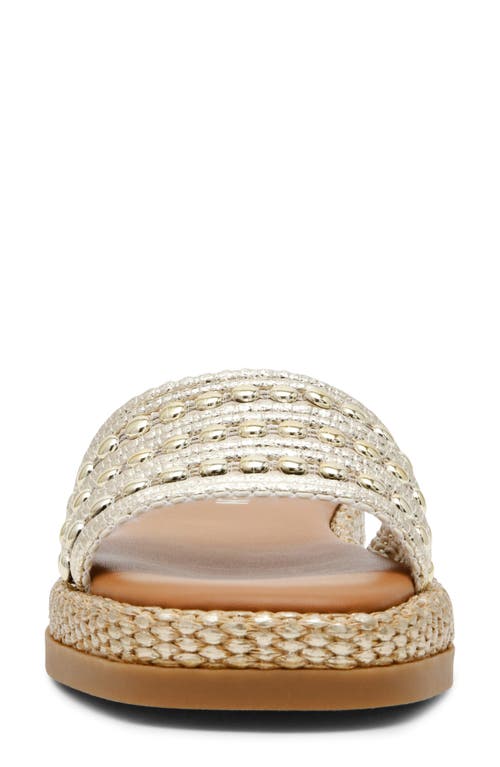 Shop Steve Madden Boardwalk Slide Sandal In Natural Multi