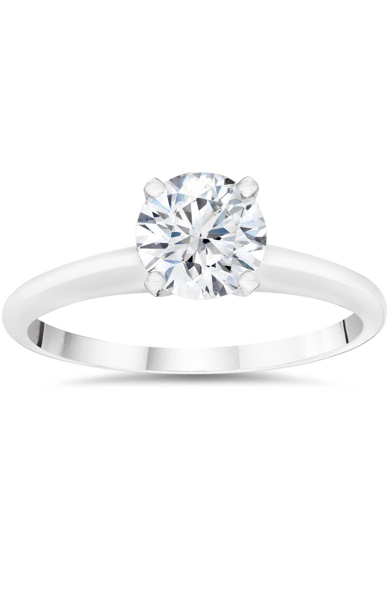 Bliss Diamond 3/4ct Lab Grown Round Diamond Solitaire Engagement Ring 14k Gold, Main, color, 14K White Gold