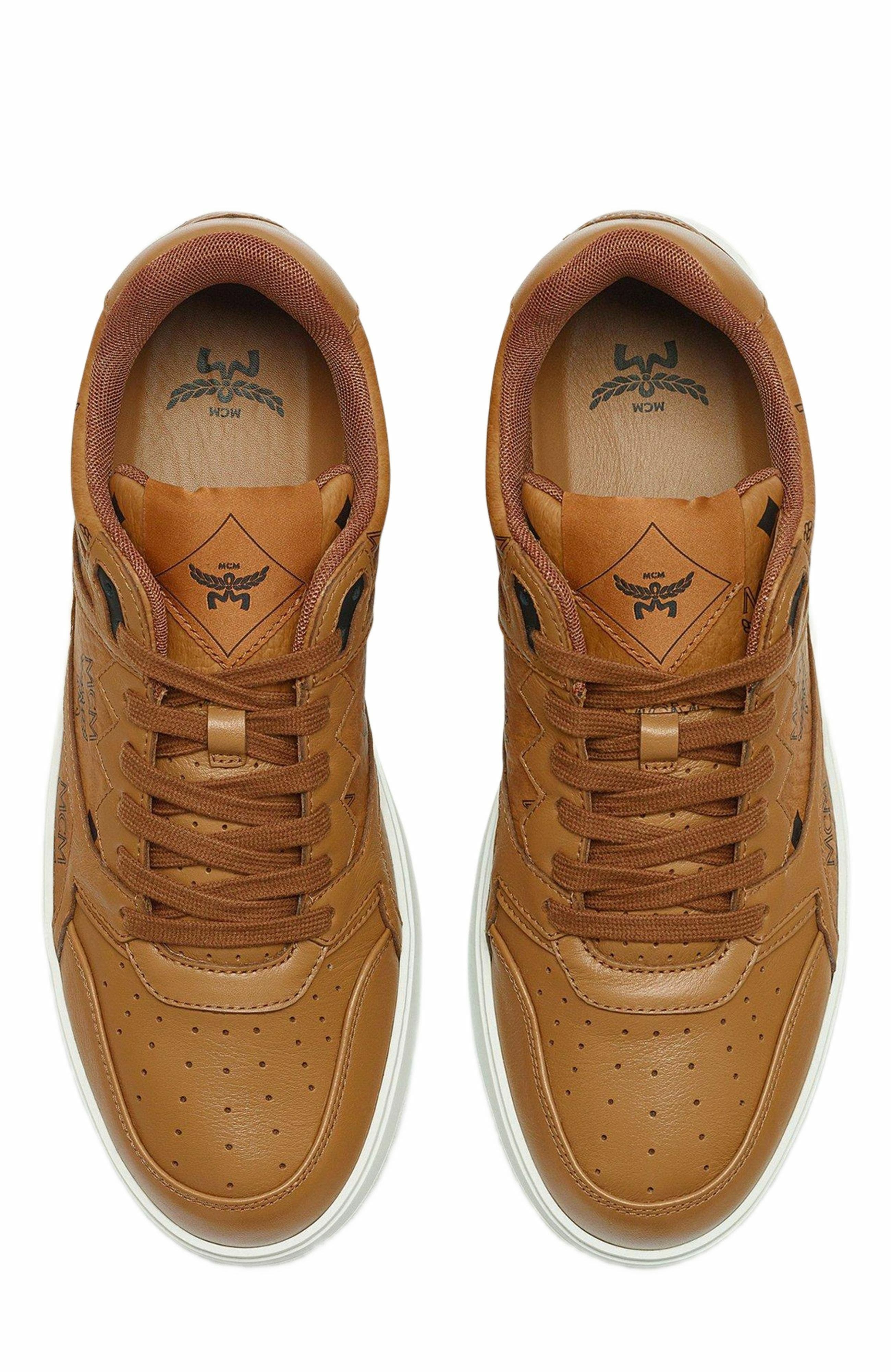 MCM Neo Terrain Lo Sneakers in Visetos, Alternate, color, 