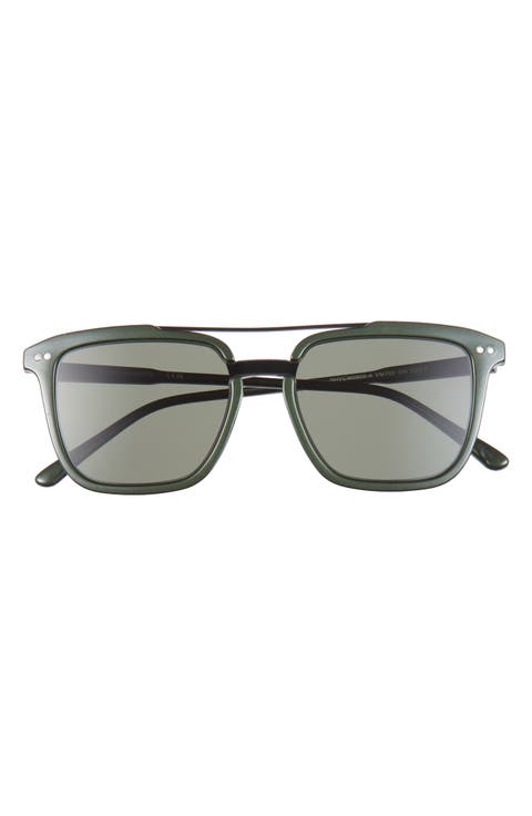 119mm Oversize Square Shield Sunglasses
