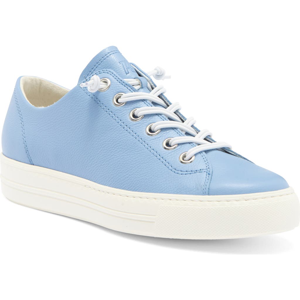 Paul Green Hadley Platform Sneaker In Sky Leather