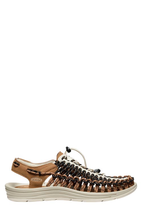 Keen Uneek M Sandals In Brown Suede And Fabric In Multi