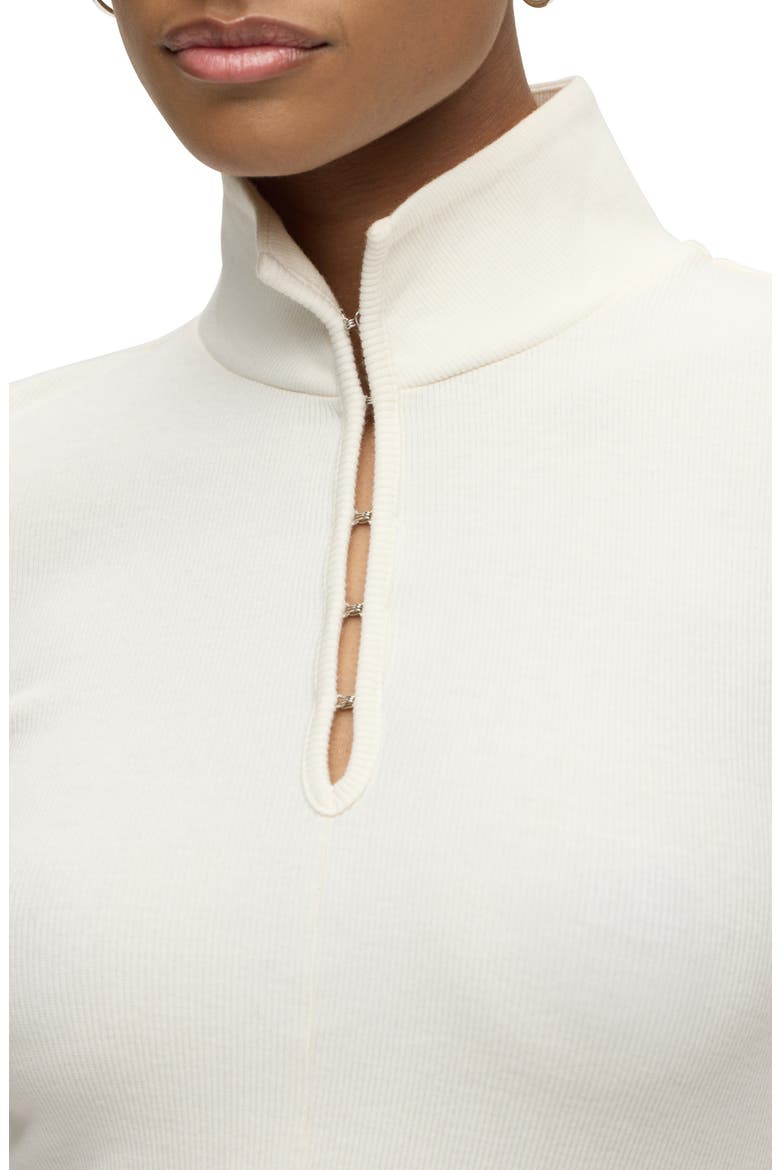 Long Sleeve Bodysuit, Alternate, color, ECRU