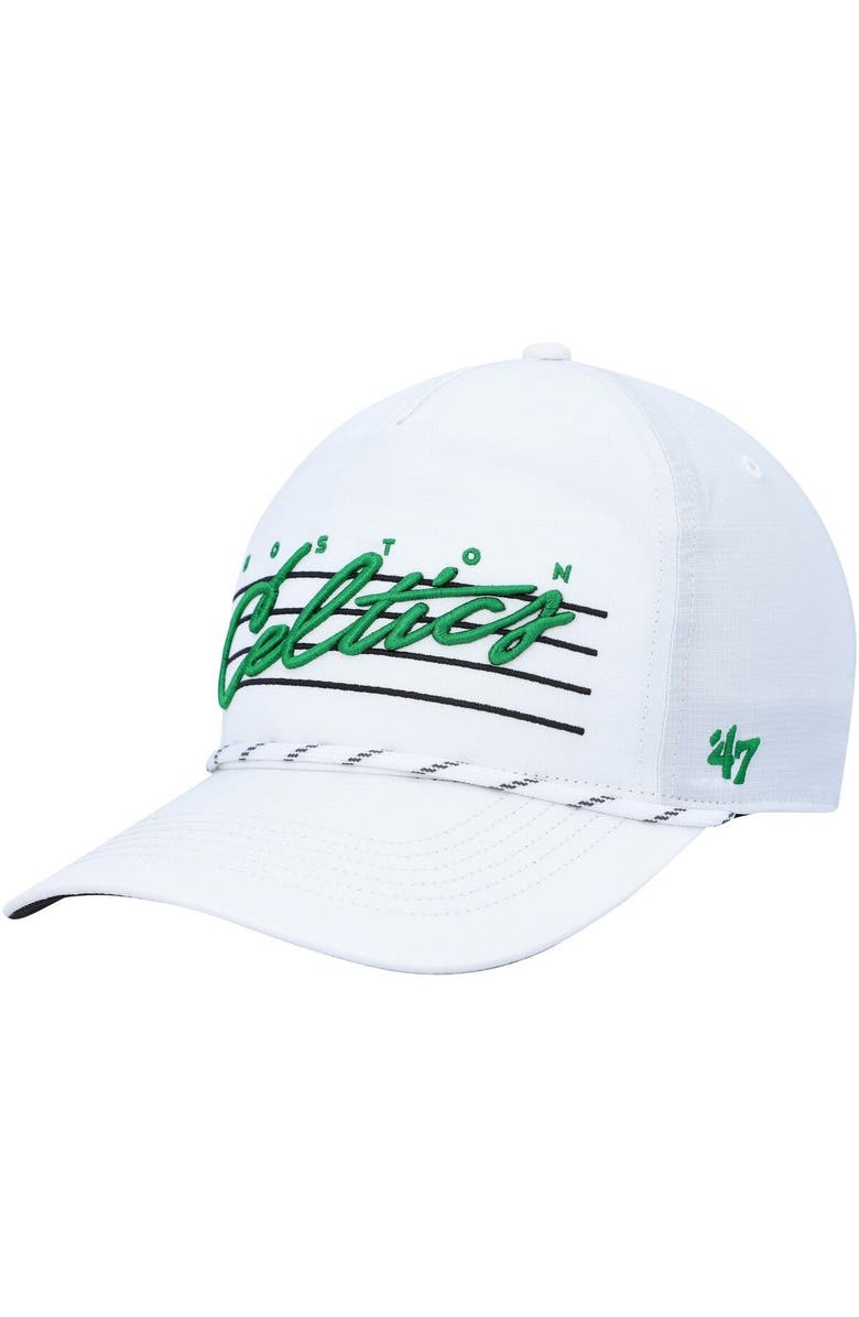 '47 Men's '47  White Boston Celtics Downburst Hitch Snapback Hat, Main, color, 