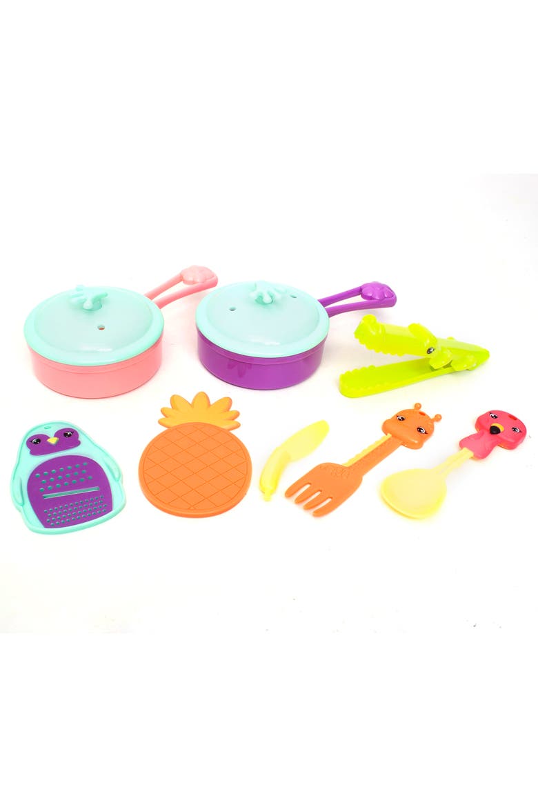 Animal Themed Cooking Utensils Playset, 10 Pieces, Main, color, Multicolored