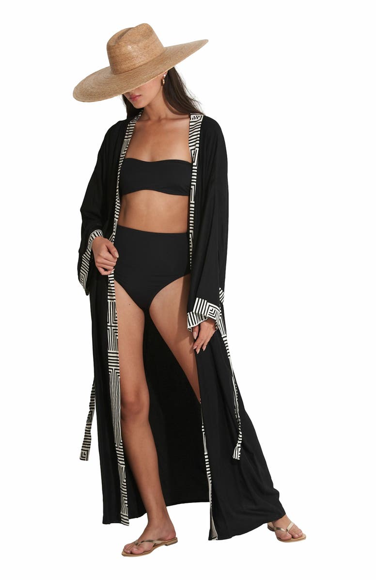 Gottex Beach Life Lee Midi Swim Cover Up Kimono, Main, color, 
