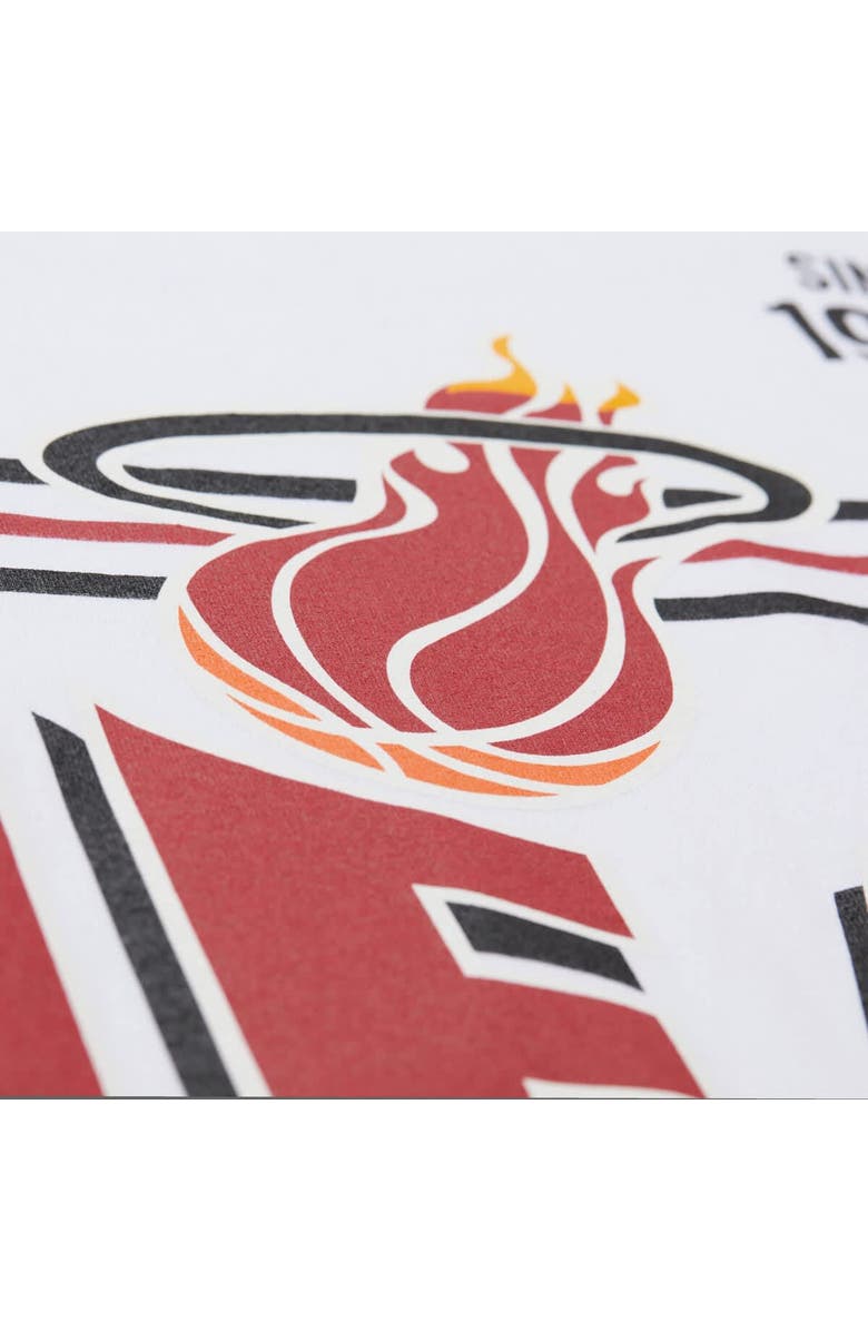 Mitchell & Ness Unisex Mitchell & Ness White Miami Heat Hardwood Classics Vintage Team Origins Premium T-Shirt, Alternate, color, White