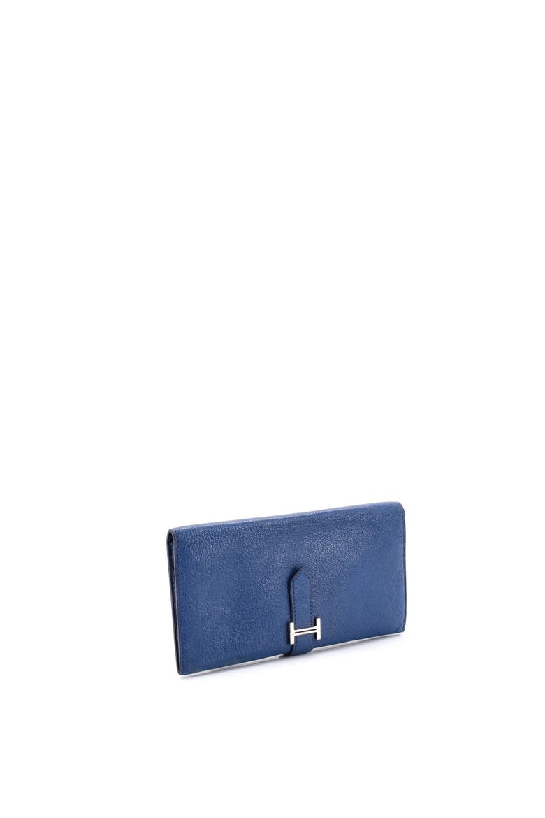 Bearn Wallet Chevre Mysore Long, Alternate, color, Bleu de Malte