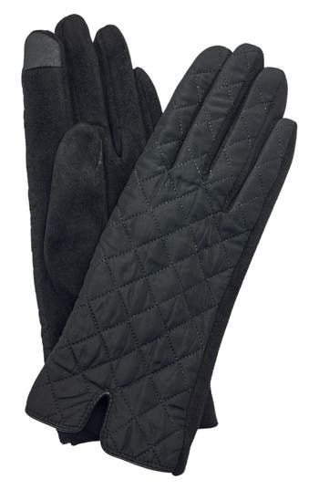 Marcus Adler Quilted Touchscreen Gloves In Black