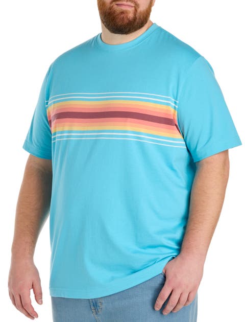 Big & Tall Moisture-Wicking Ombré Striped T-Shirt