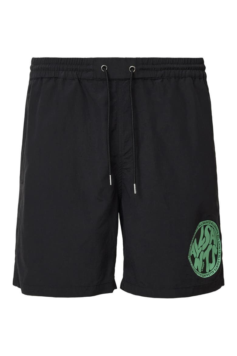 Distortion Swim Trunks, Alternate, color, JET BLACK