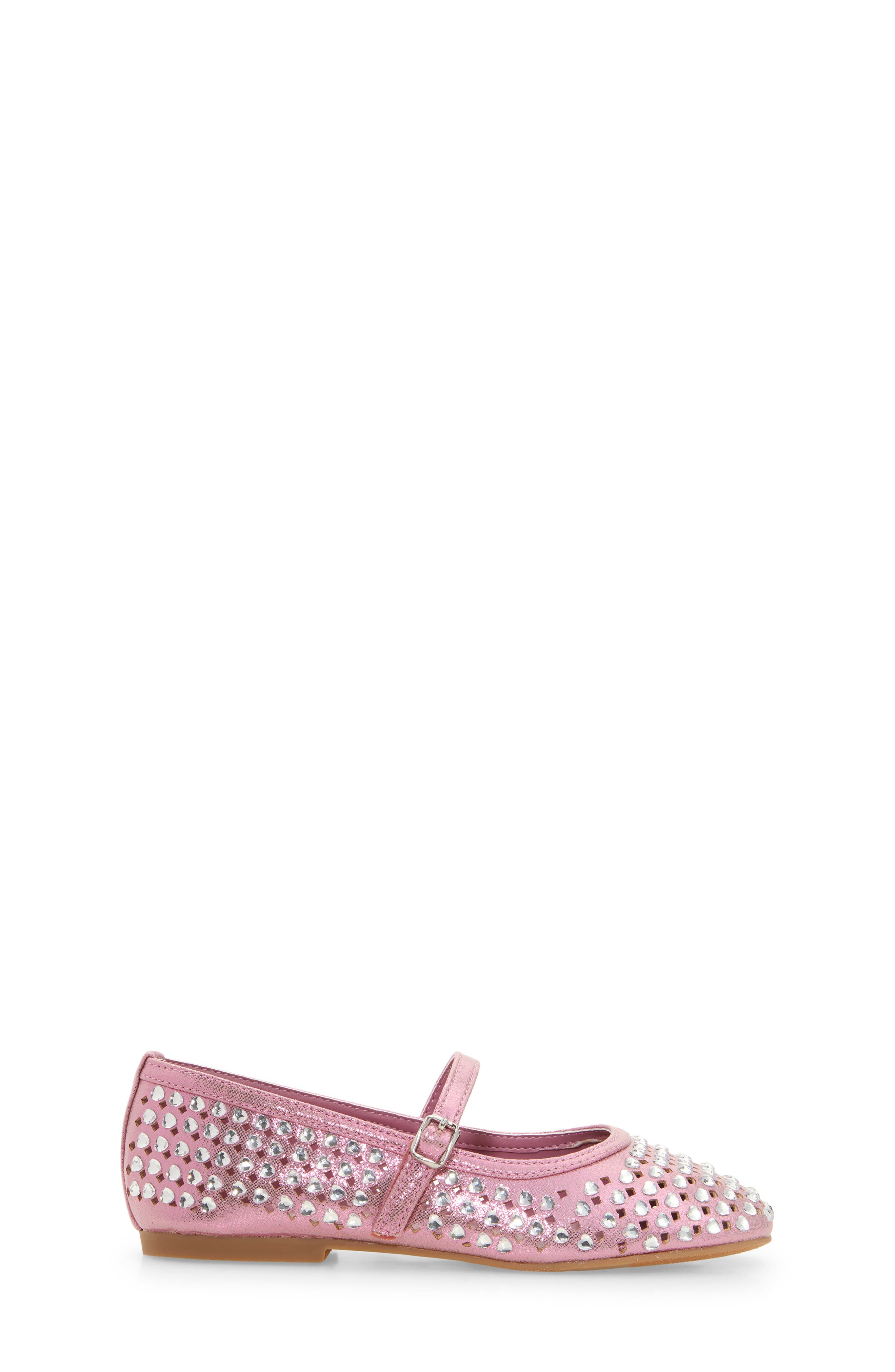 Kids' Farrah Jeweled Mary Jane Flat, Alternate, color, PINK METALLIC