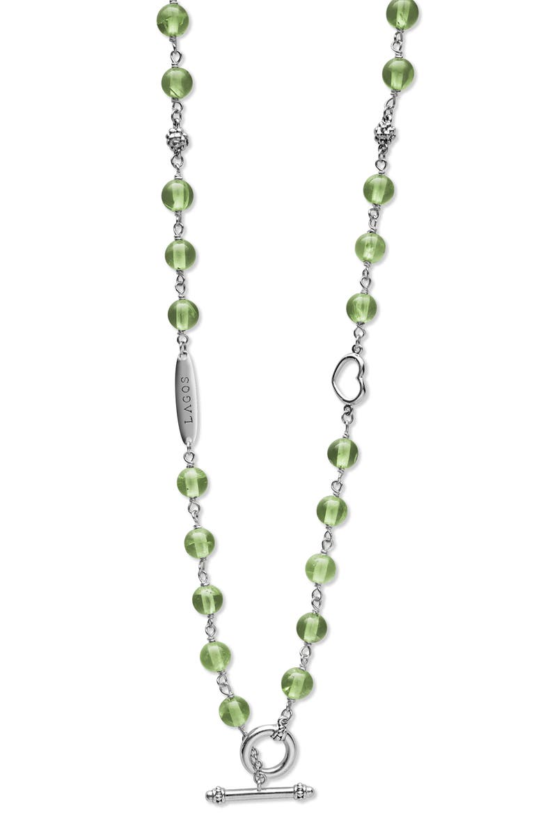 LAGOS Caviar Icon Peridot Bead Necklace, Alternate, color, Periwinkle