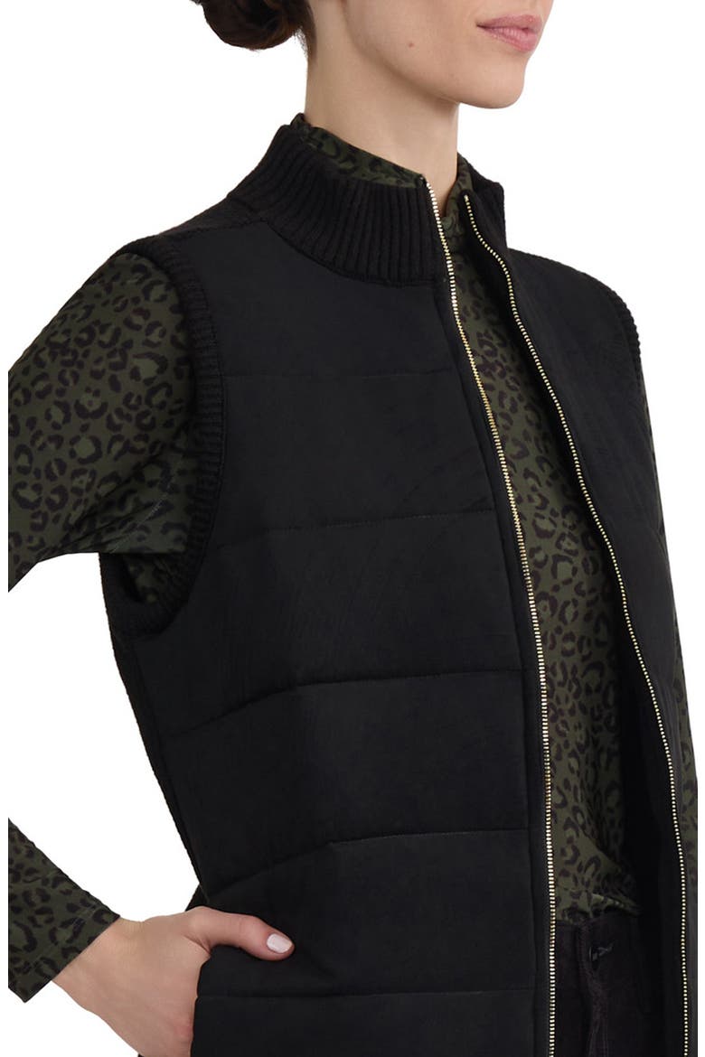 Quilted Zip Vest, Alternate, color, JONES BLACK