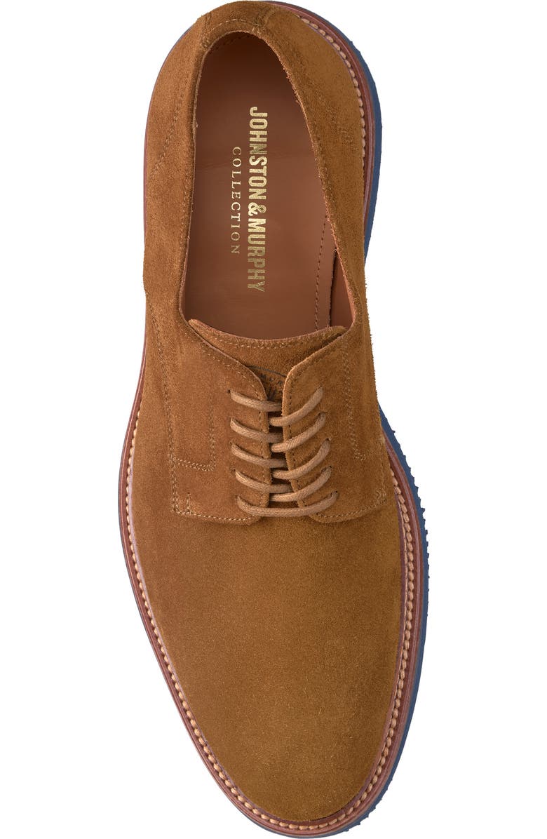Johnston & Murphy Jenson Plain Toe Derby, Alternate, color, Snuff European Suede
