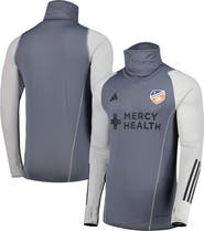 adidas Men's adidas Gray FC Cincinnati Warm Raglan COLD.RDY Top